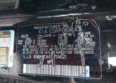 2024 Kia Seltos Lx из США, поврежденный, VIN KNDEPCAA1R7514521